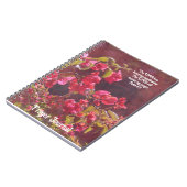 Faith Red Flowers Art祈りの言葉Journal ノートブック (左側)