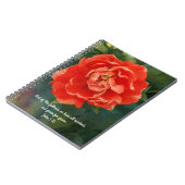 Faith Red Rose Bible Verse祈りの言葉・ジャーナル ノートブック (左側)