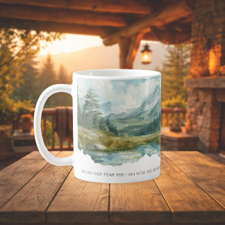 Faith Scripture Isaiah 41:10 Mountain Mug コーヒーマグカップ
