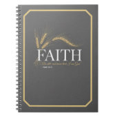 "Faith" Statement Journal - Minimalist Typography ノートブック (正面)