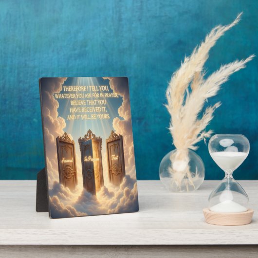 Faith Tabletop Plaque For Encouragement フォトプラーク (側面)