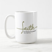 Faith to move Mountains  コーヒーマグカップ (左)