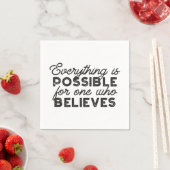 Faith Unbounded - 'Everything is Possible'引用文 スタンダードカクテルナプキン (インサイチュ)