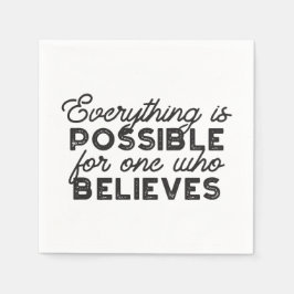 Faith Unbounded - 'Everything is Possible'引用文 スタンダードカクテルナプキン