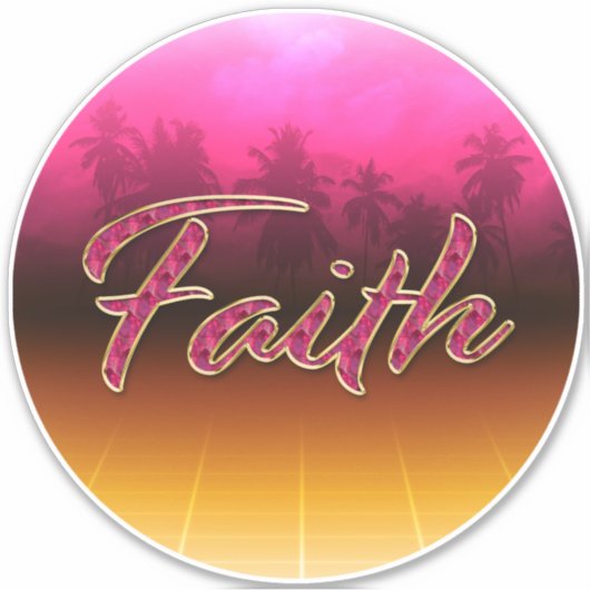 Faith Vorname Name golden pink Aufkleber Sticker シール (正面)