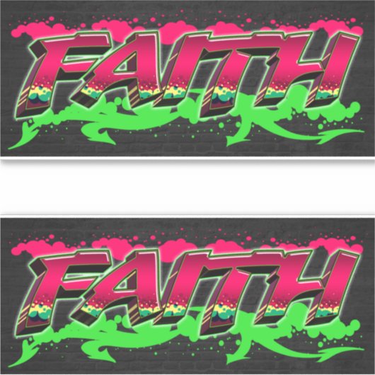 Faith Vorname Name Graffiti Aufkleber Sticker シール (正面)