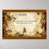 Faith Wall Hanging Art Poster (No Border Sides) ポスター (正面)