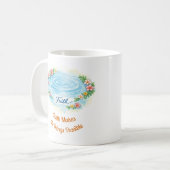 Faith Water Ripple Flowers Easter Christian Mug コーヒーマグカップ (正面左)