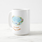 Faith Water Ripple Flowers Easter Christian Mug コーヒーマグカップ (正面左)