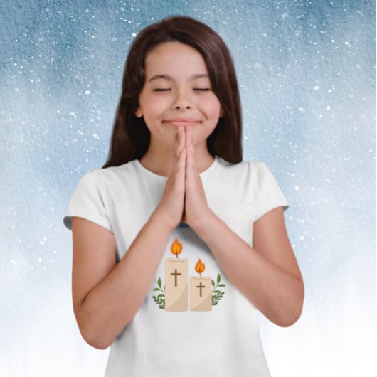 Faith with Candles and Church Tシャツ