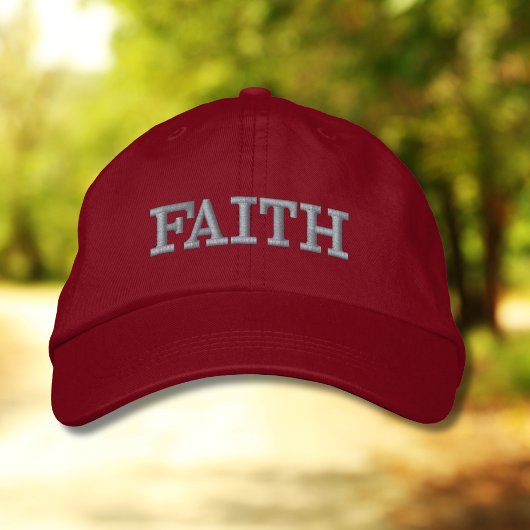 Faith Word Embroidered Hat 刺繍入りキャップ