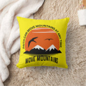 Faithful Comfort – Mountain Sunset Throw Pillow クッション (ブランケット)