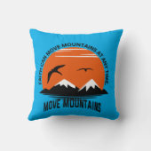 Faithful Comfort – Mountain Sunset Throw Pillow クッション (裏面)