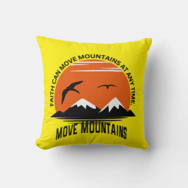 Faithful Comfort – Mountain Sunset Throw Pillow クッション