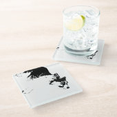 Faithful Gaze in Fall Shadows ガラスコースター (アングル)