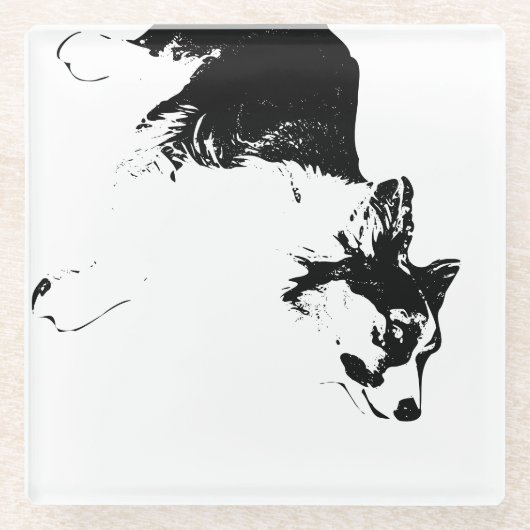 Faithful Gaze in Fall Shadows ガラスコースター (正面)