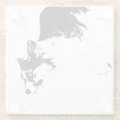 Faithful Gaze in Fall Shadows ガラスコースター (裏面)