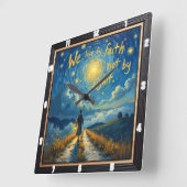 Faith's Journey: Beyond What's Seen スクエア壁時計 (傾斜)