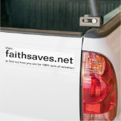 Faithsaves.netのプロモーションのステッカー バンパーステッカー (トラック上)