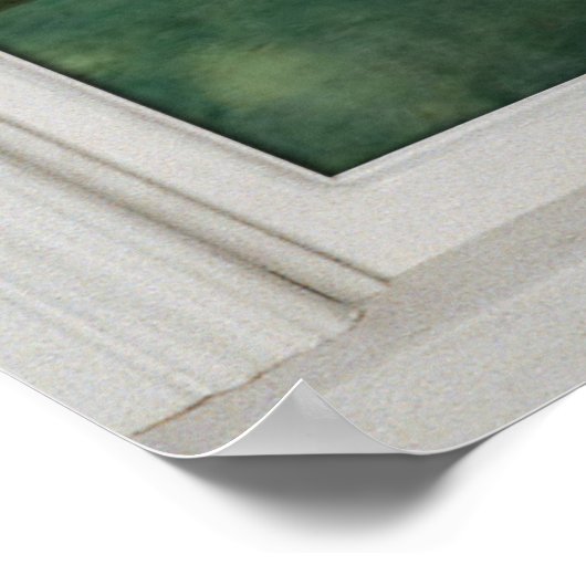 Fake Faux Window Illusion - Bright Lagoon Scene ポスター (角)