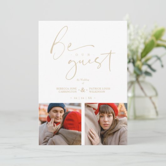 Fake Gold Romantic Collage 2 Photos Be Our Guest  (スタンド正面)