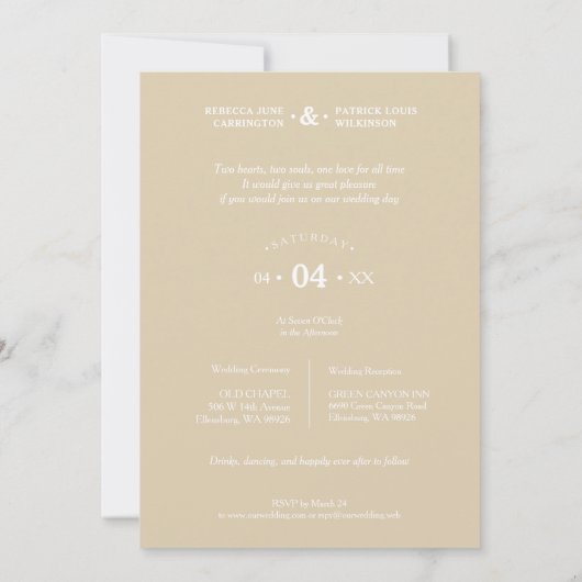 Fake Gold Romantic Collage 2 Photos Be Our Guest  (裏面)