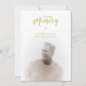 Fake Golden In Loving Memory Photo Funeral (正面)