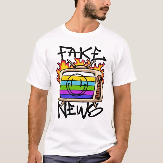  Fake News streetwear Tシャツ (正面)