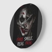 “Fake Smile, Real Pain: The Truth Behind Man ラージ壁時計 (傾斜)