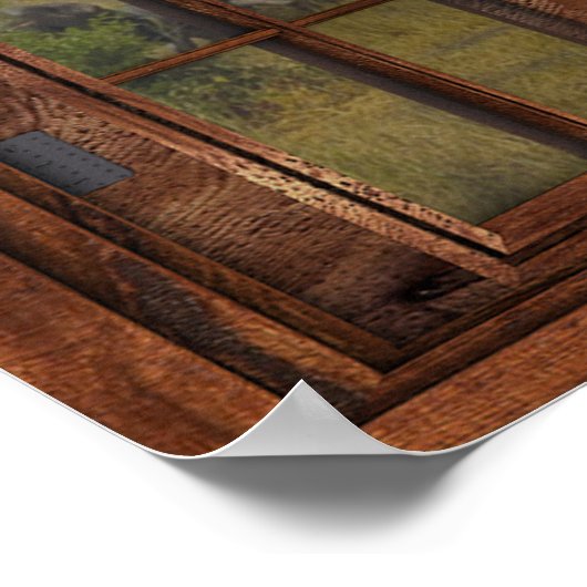 Fake Window Illusion - African Elephants ポスター (角)