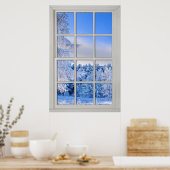 Fake  Window Illusion - Fresh Snow Scene Poster ポスター (キッチン)