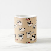 Fakwn Pug Pattern Mugsかわいいギフトfor Pug owners マグカップ (中央)