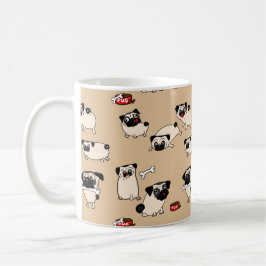 Fakwn Pug Pattern Mugsかわいいギフトfor Pug owners マグカップ