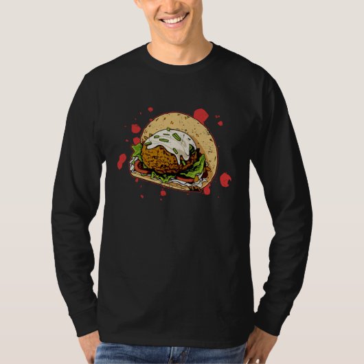 Falafel Chef Levantine Food Hummus Arabic Cuisine Tシャツ (正面)