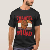 Falafel Squad Levantine Food Chef Hummus Tシャツ (正面)