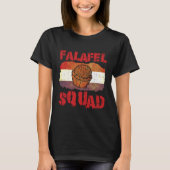 Falafel Squad Levantine Food Chef Hummus Tシャツ (正面)