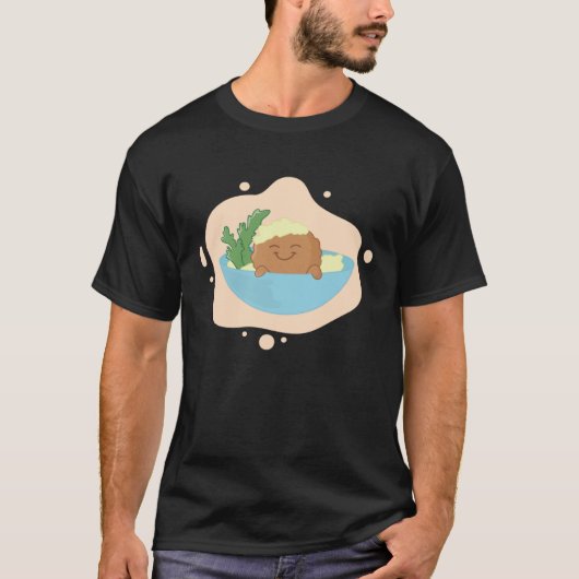 Falafel Swimming in Hummus Bowl Levantine Food Tシャツ (正面)