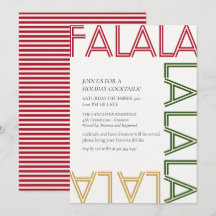 FALALAレッドストライプモダンコックテールパーティー