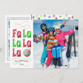 FaLaLa水色、3枚の写真、あいさつ文（背面） シーズンカード (正面/裏面)