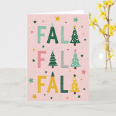 Falala クリスマスツリーカード カード (黄色い花)