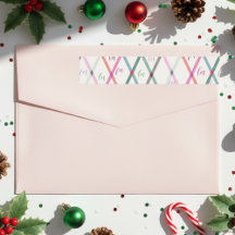 Falala Pastel Colors Checkered Pattern Christmas