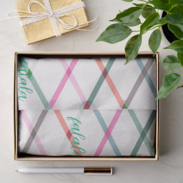 Falala Pastel Colors Checkered Pattern Christmas 薄葉紙