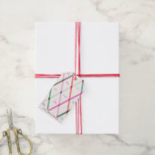 Falala To and From Checkered Pattern Christmas ギフトタグ (より糸付き)