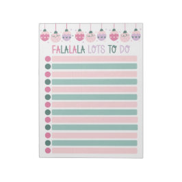 FaLaLaLa クリスマスの買い物リスト やることがたくさん！ ノートパッド