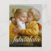 Falalalalaのシンプルな原稿の休日の写真の郵便はがき シーズンポストカード (正面)