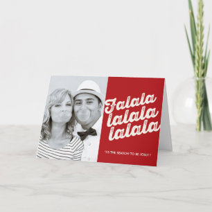 Falalalalalaクリスマスフォトホリデーグリーティングカード シーズンカード