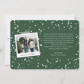 Falalalalalaシンプルホワイトスクリプトおもしろいモダン写真 シーズンカード (裏面)