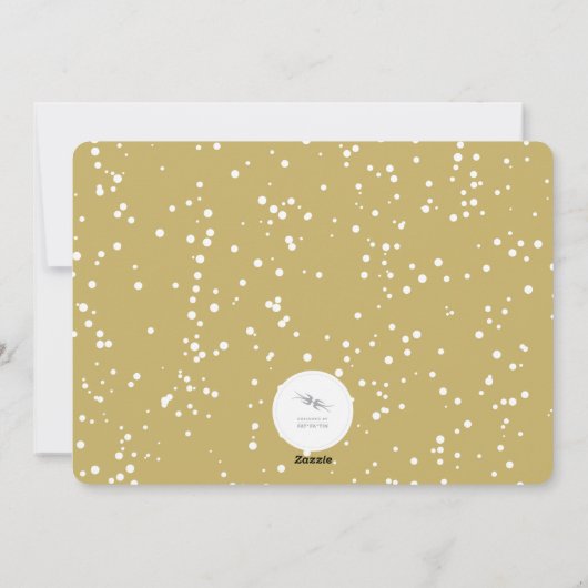 Falalalalalaブラシ書道の星の写真モダン シーズンカード (裏面)