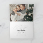 Falalalalalaブラックスクリプトグラデーションおもしろいクリスマスフォト シーズンカード (内部)