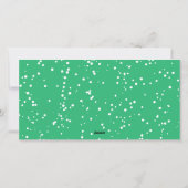 Falalalalala緑のスクリプグラデーショントのクリスマス3写真 シーズンカード (裏面)